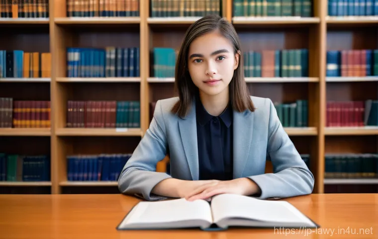 변호사 로펌 입사 프로세스 - **Prompt:** A focused and ambitious young university student, early 20s, with short, neat hair, sitt...