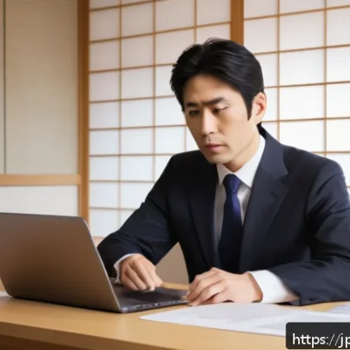 변호사로 성공하는 데 필요한 소프트 스킬 - A professional Japanese lawyer in a modern office setting, attentively listening to a client with em...