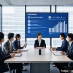 변호사로서의 전문 컨설팅 시작 - A modern Japanese corporate office scene showcasing a diverse group of professionals engaged in a de...